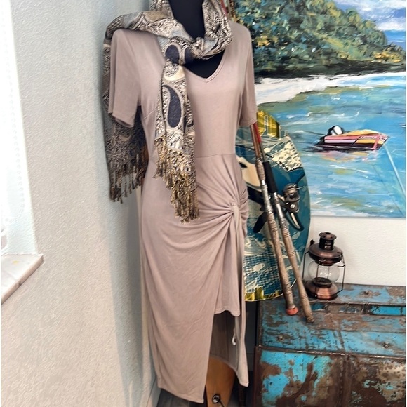 ⭐️Andree By Unit, Softest Rosy Mauve, Front-Knot Dress,So Soft & Easy,Size M - Picture 3 of 16